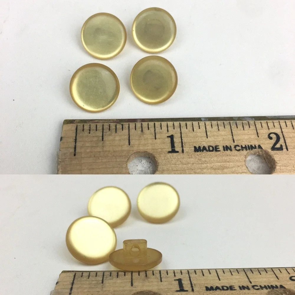 Mixed Sets of Small Yellow Buttons Shank Back 2 and 4 Hole Vintage Craft Art Sew